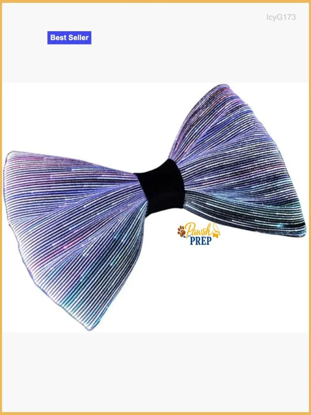 LED Light Up Bow Tie Wireless Flashing Fiber Optic Glow Party Accessory